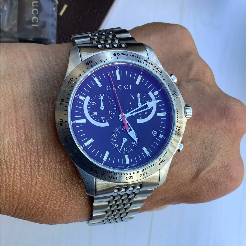 Mens Gucci Silver Stainless Steel Watch 🌟BEAUTIFUL ❤️‍🔥
